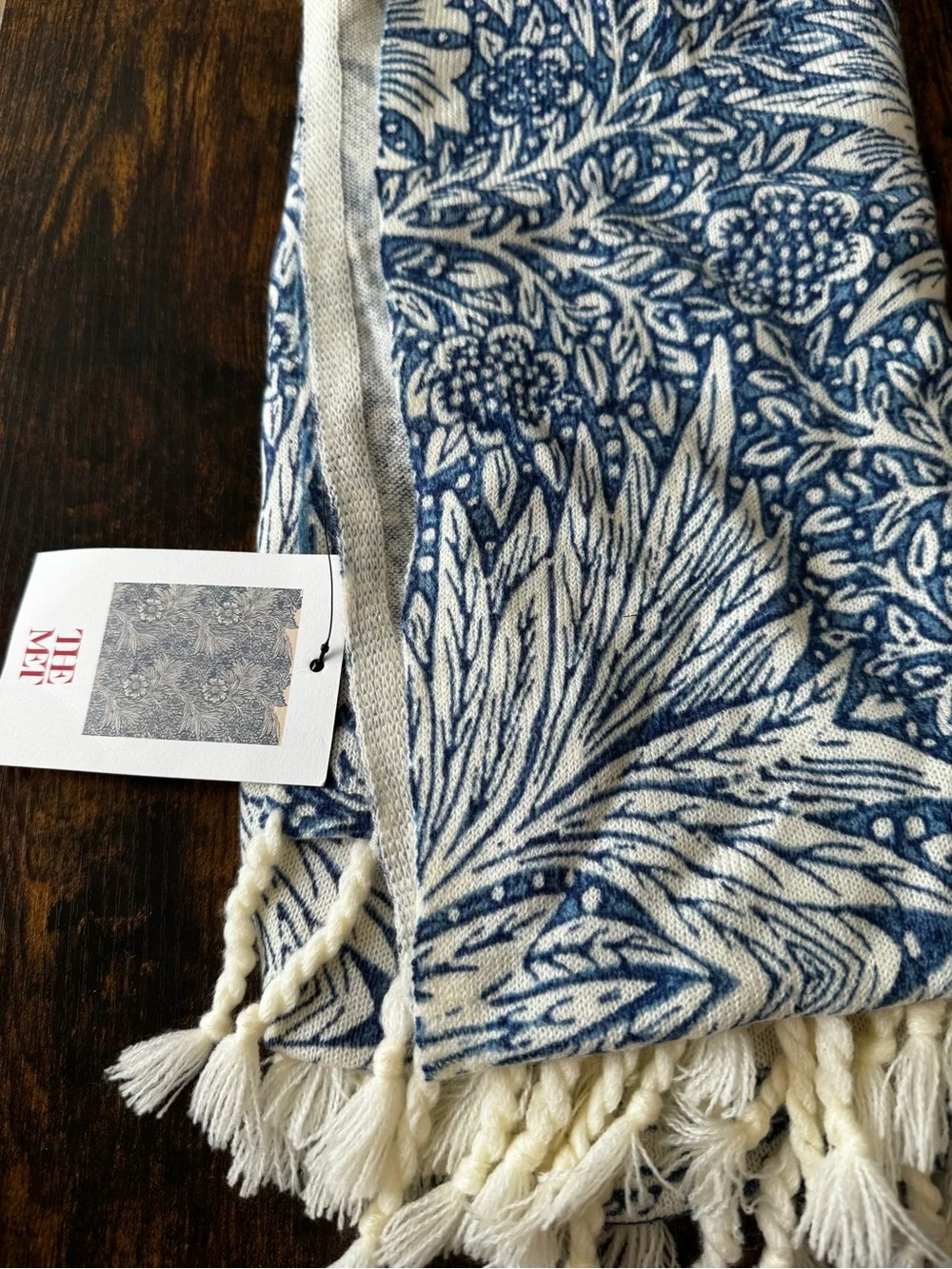 Blue Floral Scarf